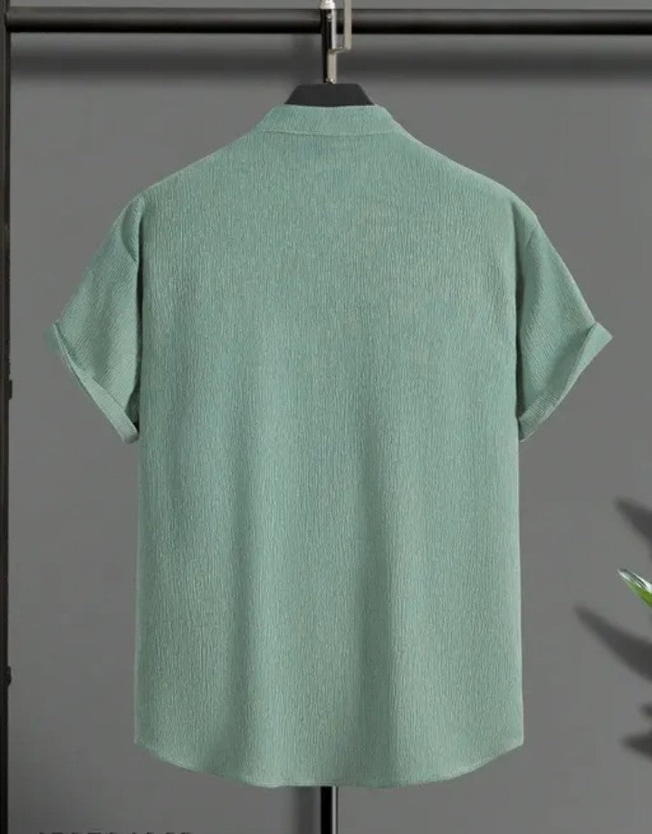 "Men's Premium Cotton-Linen Henley Shirt – Breathable, Stylish & Perfect for Summer Comfort"